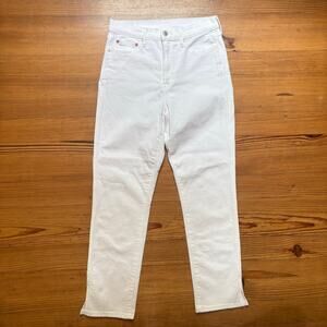 Gap white vintage slim high rise cotton jeans SIZE 6
